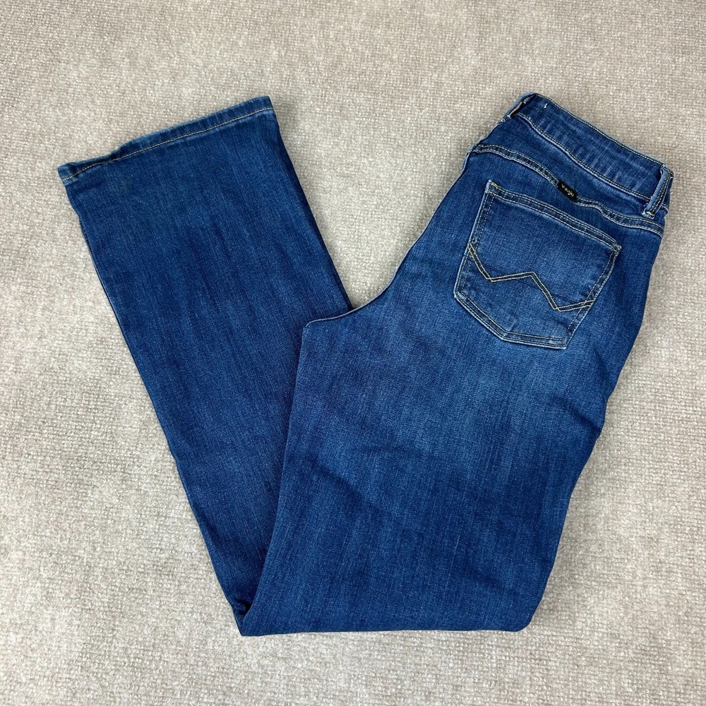 Wrangler Bootcut Jeans Womens 8/29 Blue Denim Cotton Stretch High Rise Casual